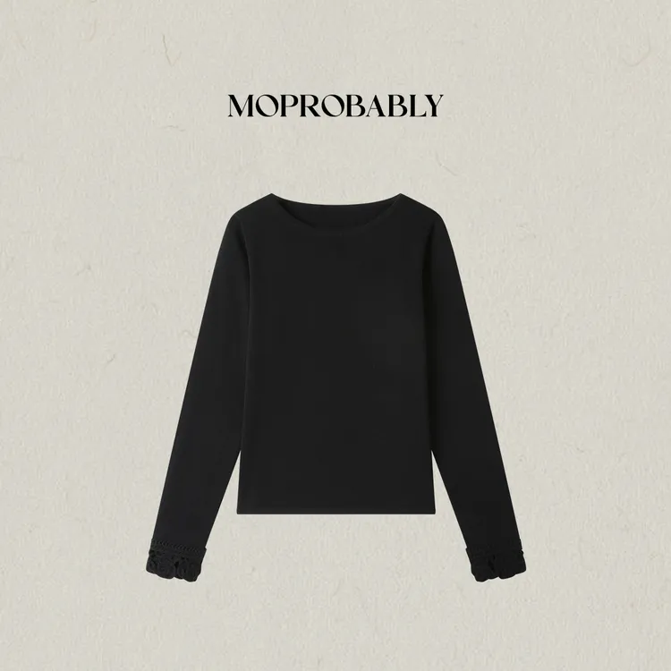 Moprobably李予诺「细节控」12针48支绵羊毛混纺修身针织衫L5476019
