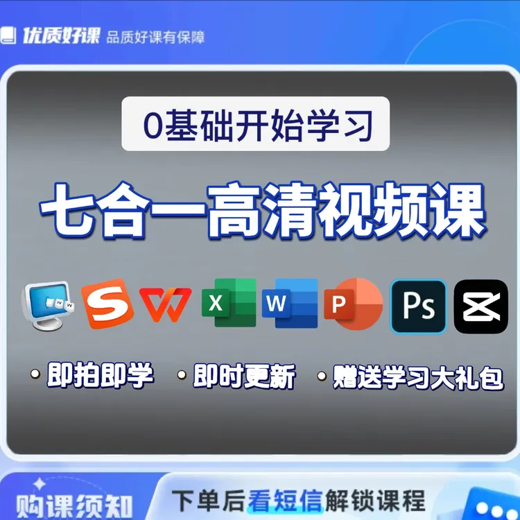 Excel办公自动化课程(A)(留意短信解锁课程)