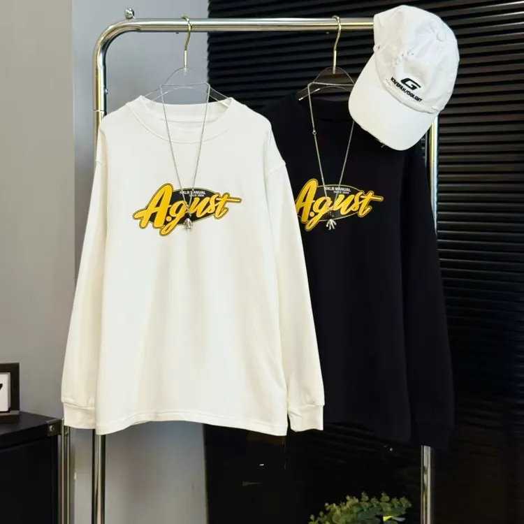 【嘟妈童装】青少年圆领加绒卫衣2025冬季儿童打底衫7057