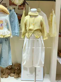 加绒款 儿童秋冬条纹针织毛衣2025新款韩版童装女童毛衣外套保暖