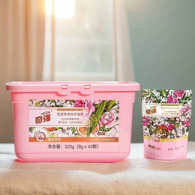 奇强Keon花漾净萃洗衣凝珠留香去渍送袋50颗洗衣凝珠香水留香型