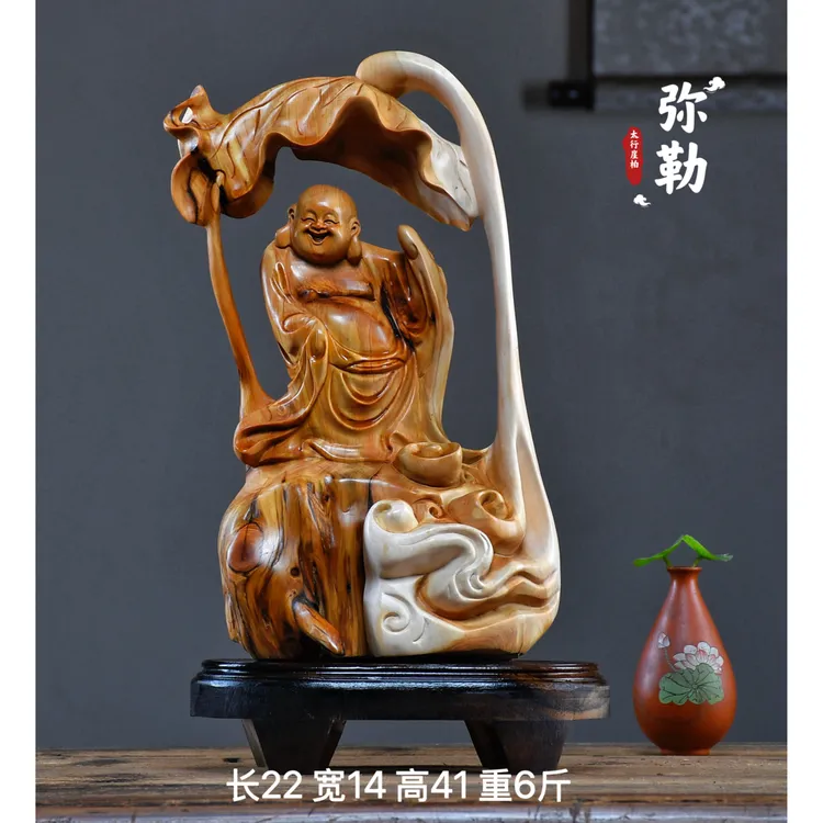 太行崖柏根雕摆件寿星弥勒佛达摩财神观音天然随型木雕雕件工艺品