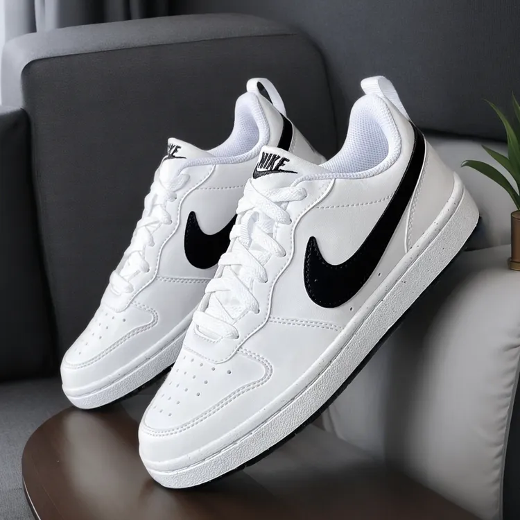 NIKE/耐克Court Borough 白黑休闲四季低帮板鞋男女DV5456-104
