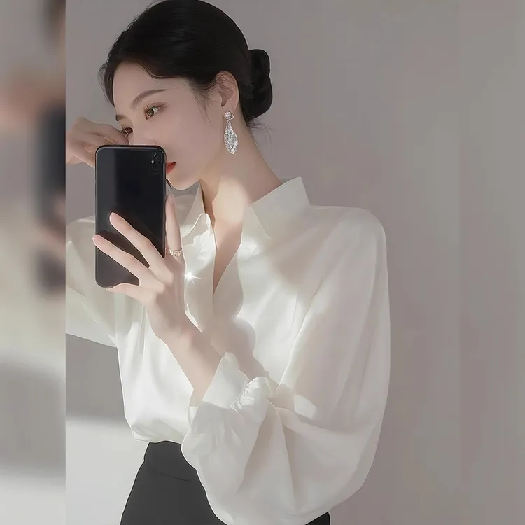 法式白色衬衫女2025新款春季开春小众反叛职场御姐穿搭高级感上衣