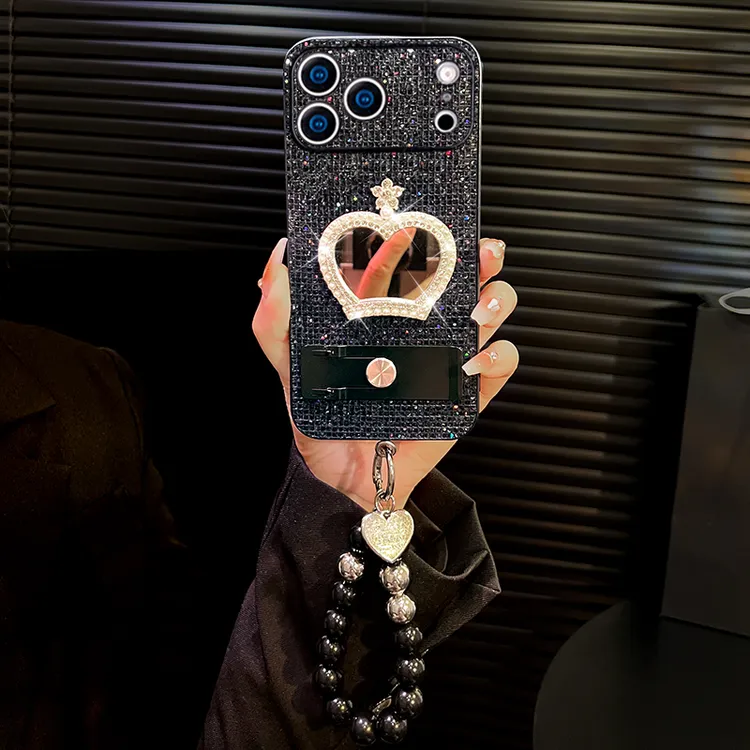 适用苹果17pro闪钻皇冠手机壳iphone 17pro max带支架17air外壳