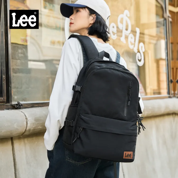 Lee男士双肩包大容量通勤背包大学生旅行电脑包初中高中学生书包