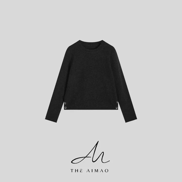 【THE AIMAO】“简束自在”100绵羊毛软暖肤感简约圆领羊毛衫XYX82819
