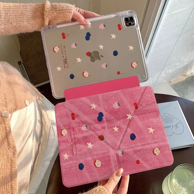 魅榔水果涂鸦适用小米Pad7 Pro保护套11.2寸带笔槽小米6Pro平板壳