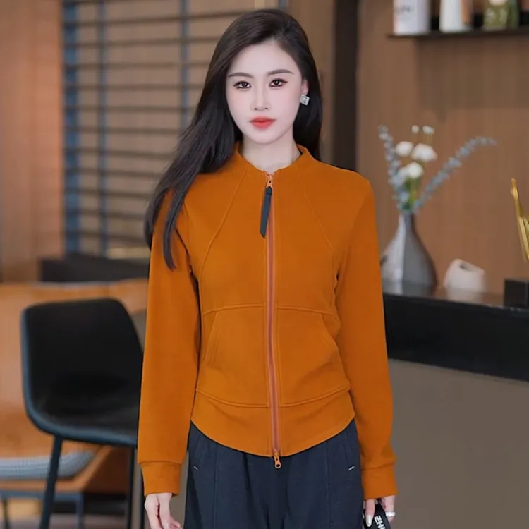 2025秋季新款开衫卫衣女时髦洋气小个子短款拉链休闲气质立领上衣