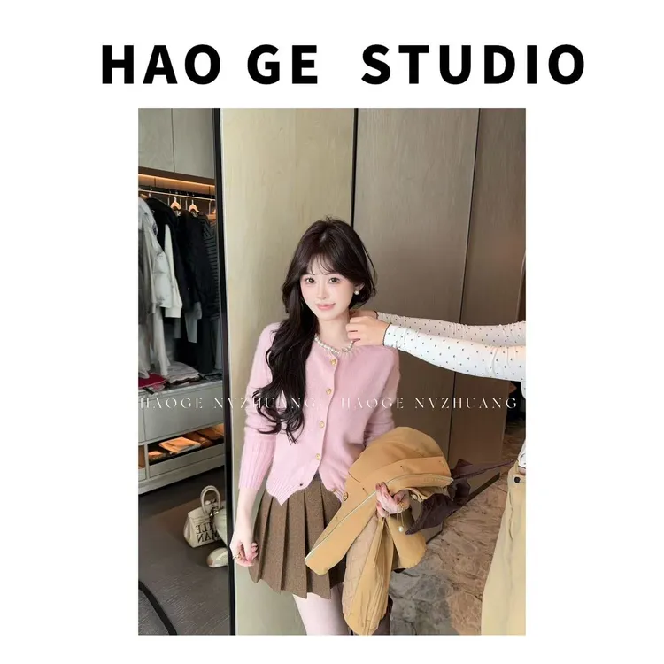 浩哥严选●Jennie感小衫HGQ5MY3415A毛衣预短款时尚简版温柔设计款