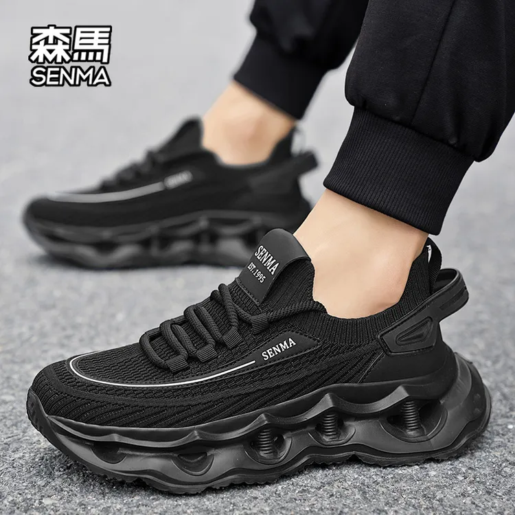 森马男鞋夏季新款飞织网面透气运动老爹鞋男款休闲轻薄软面袜子鞋