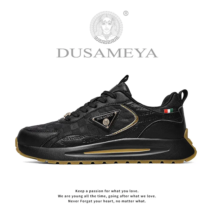 DUSAMEYA/杜莎米娅轻奢时尚运动防滑男鞋增高舒适休闲鞋6766