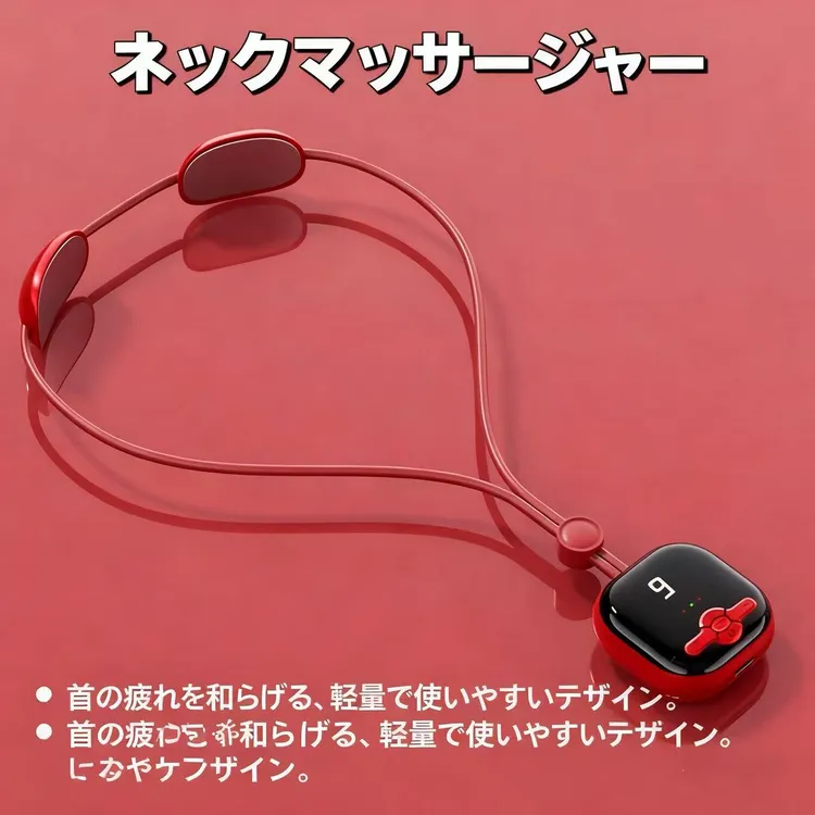 颈椎按摩仪迷你便携肩颈部理疗脉冲热敷护颈仪吊坠挂脖颈椎器