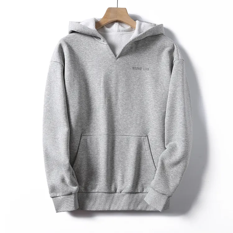 清 清 清」加绒加厚！小V领优雅落宽松卫衣 W5176 女装E350