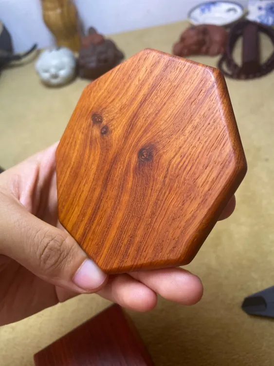 精品木质茶杯底座 日常在家摆件