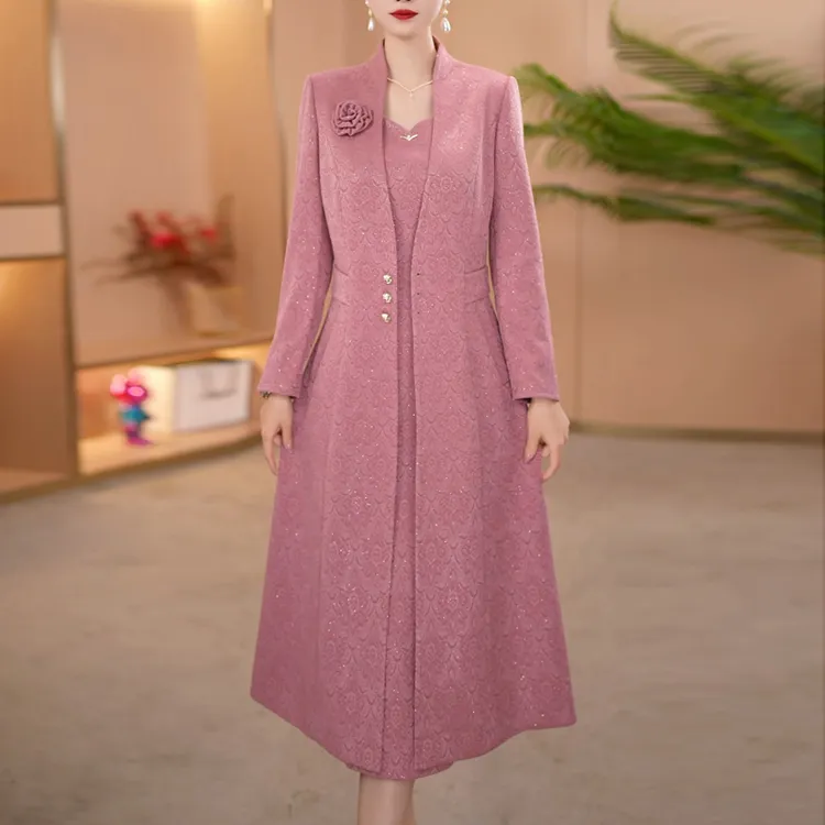 轻奢风时尚修身百搭套装女2025秋季新款高端精致显瘦连衣裙两件套