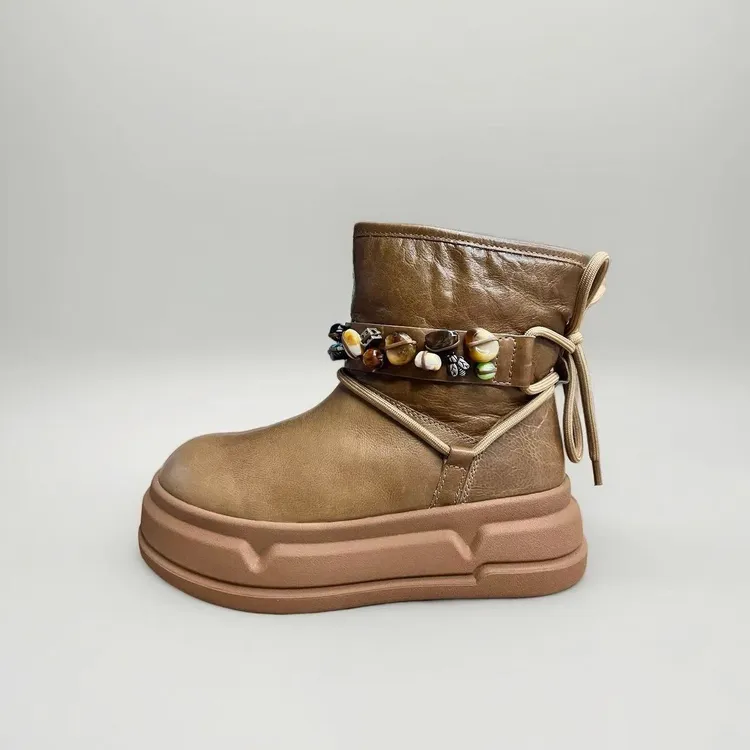 【聚新汇】6013-51冬季新款雪地靴厚底毛毛雪地靴