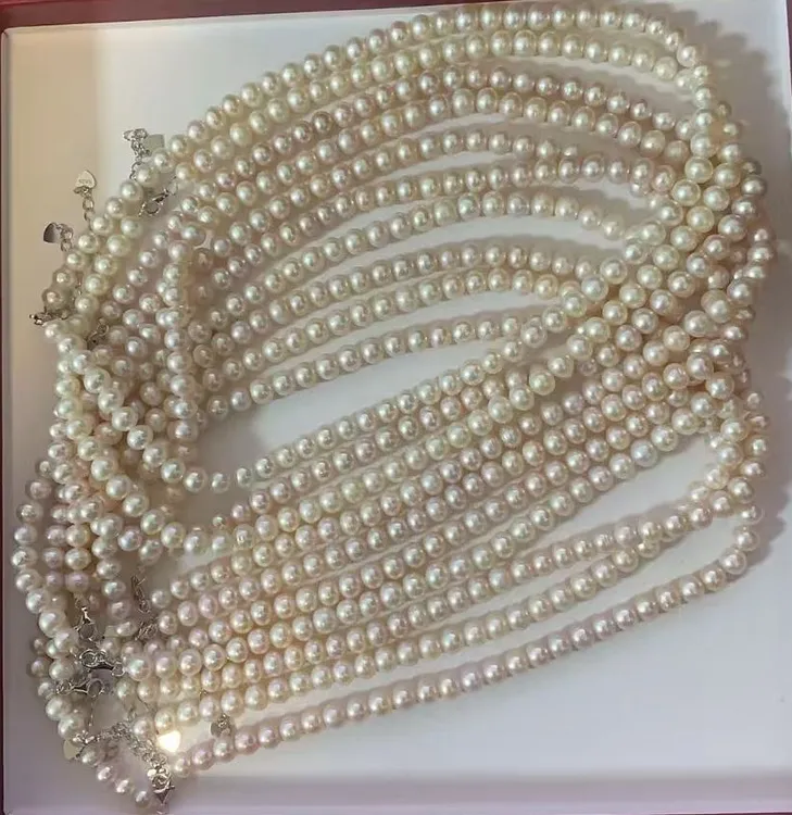 天然淡水珍珠项链 经典百搭送妈妈礼物（多样性发一件）