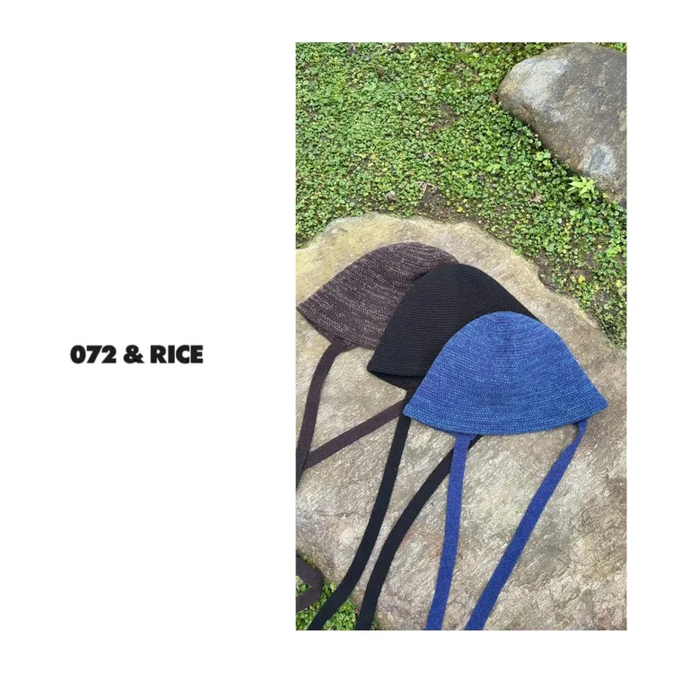 072 & RICE【三色系带渔夫帽】休闲时尚百搭遮阳软顶渔夫帽 DH8747