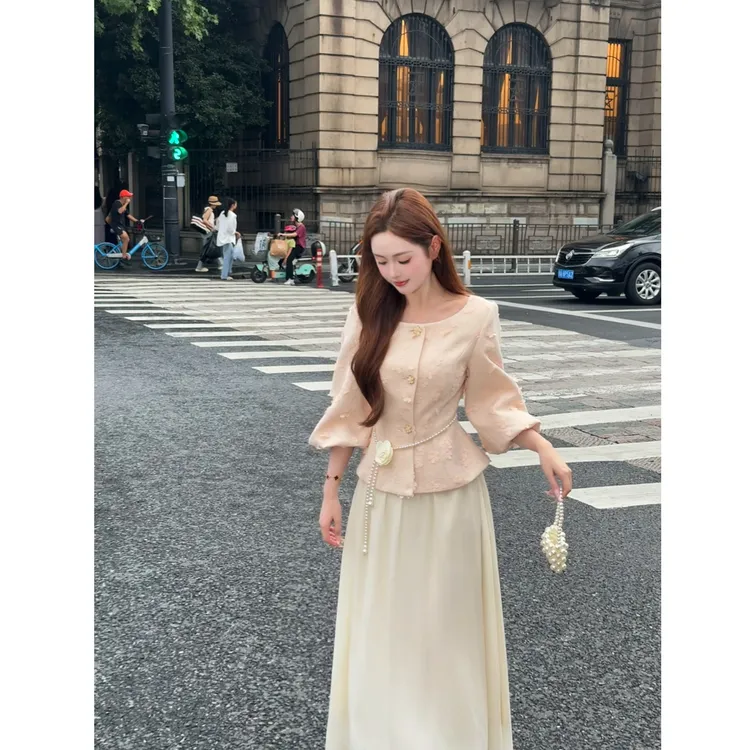 【温柔千金】<77>千金风小香花朵外套+半身纱裙XMZH8770+XMZH8771