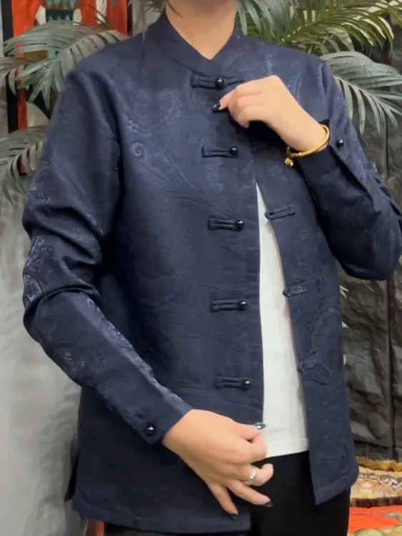 262908 178男士新款时尚潮流休闲唐装外套