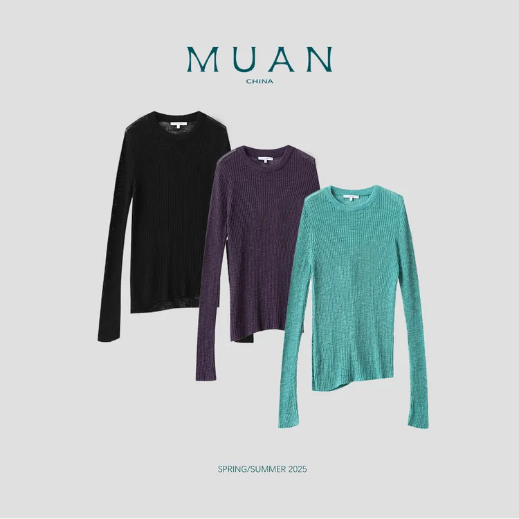 木小妹MUAN：《时髦精打底》定制高级长袖针织衫上衣女DG3-022