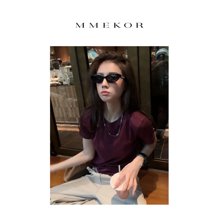 MMEKOR“藤萝紫”T恤 2025新款活力常青藤休闲上衣 30117