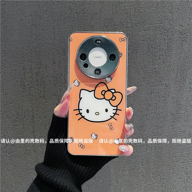 （华为mate60系列）电镀直边玻璃壳适用华为mate60/Pro手机保护壳潮