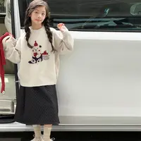 【Maila童装】女童韩系针织衫毛衣秋冬甜美女孩小熊毛衣针织上衣