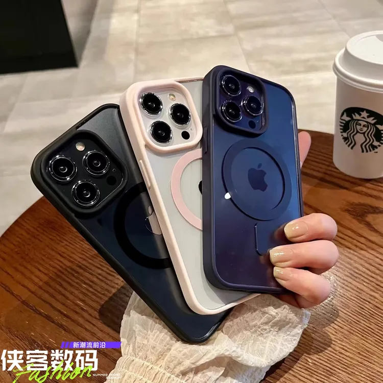 硅胶磁吸手机壳简约iphone17pro苹果16/13透明亚克力15防摔保护