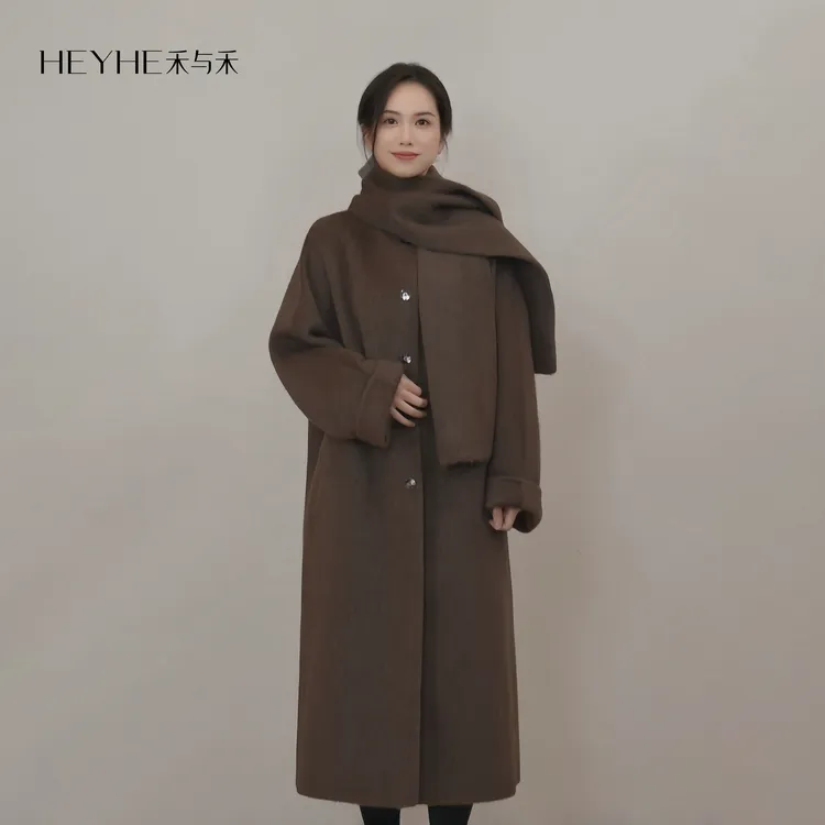 小禾【世纪苏力】秘鲁进口100苏力小羊驼毛蓬松老钱风双面羊驼大衣