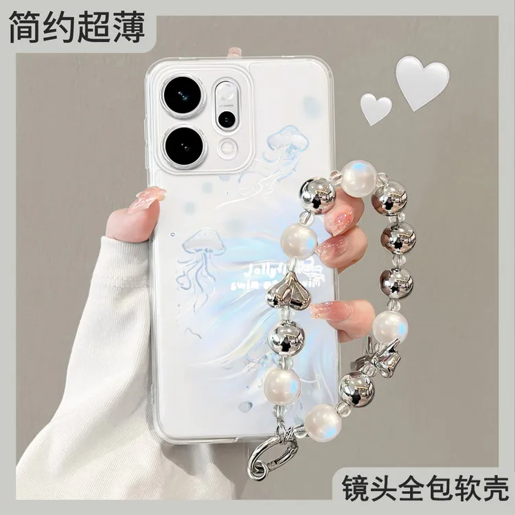 适用opporeno15手机壳新款reno14pro人鱼姬oppo全包透明13超薄女