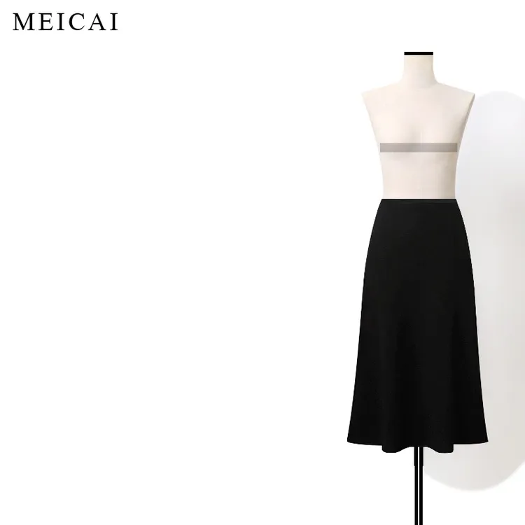 美裁 复古赫本风立体伞裙 羊绒/羊驼毛松紧腰长款秋冬半身裙