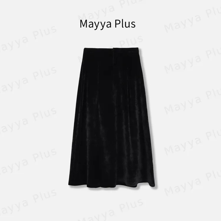 【曼尼时光】Mayya Plus麦芽定制秋季流光风百搭A字半身裙32537091