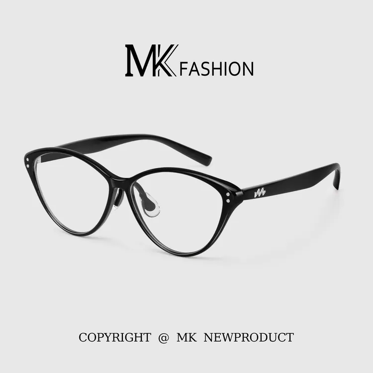 超轻复古猫眼近视眼镜女度数可配高智感黑框素颜眼镜框流光风显瘦