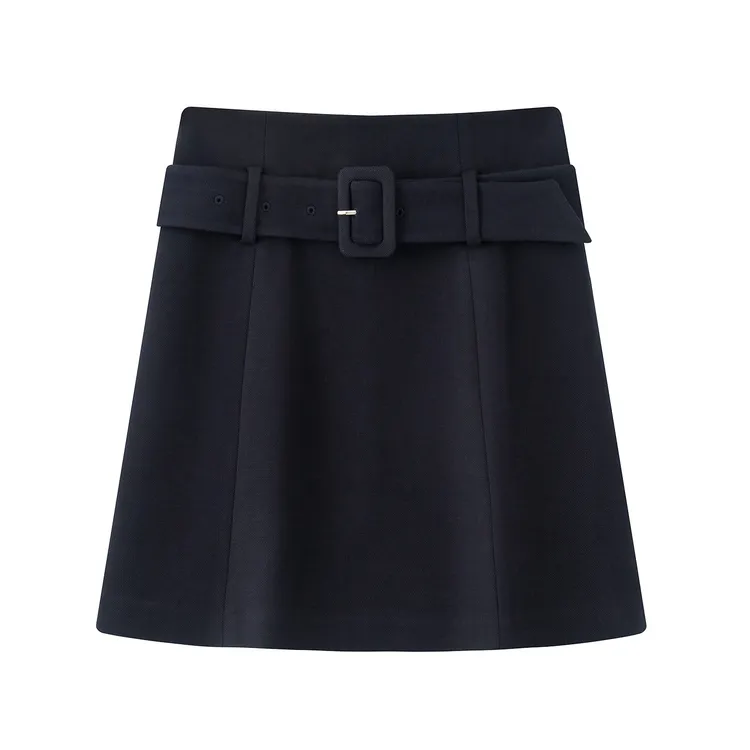 艾家商场同款高腰显瘦A字半身短裙R843003