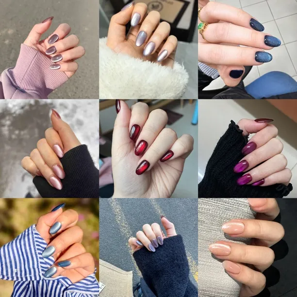 【短椭圆整个链接】纯手工穿戴甲猫眼默认瑕疵完美主义勿扰no退no换