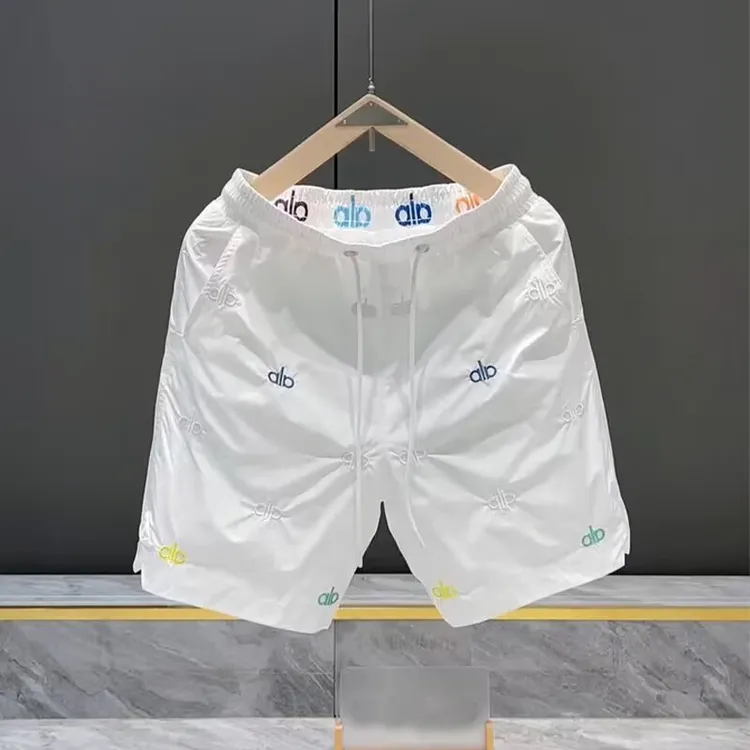 潮牌短裤男夏季新款时尚设计感刺绣字母五分裤青年速干透气沙滩裤