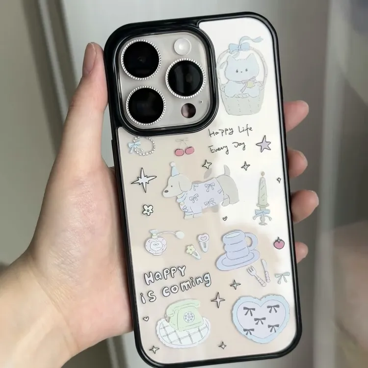 蝴蝶结猫咪适用苹果15Pro手机壳13硅胶XSMax/xr/12女16/14p套