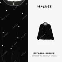 【满天星】新中式国风秋季新款圆领珍珠丝绒上衣G8637