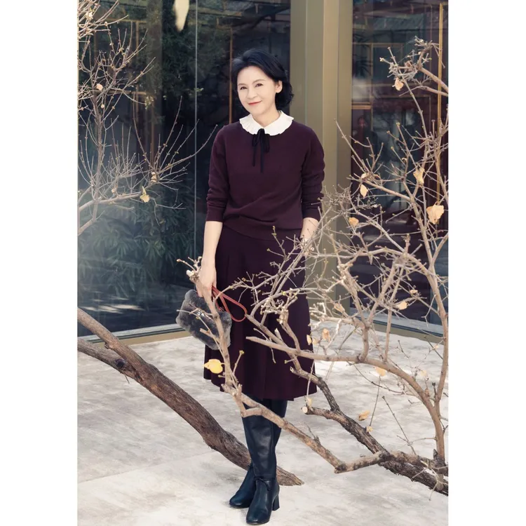 我是摩羯 亲家半裙 绵羊毛高级精致优雅秋冬百褶裙子