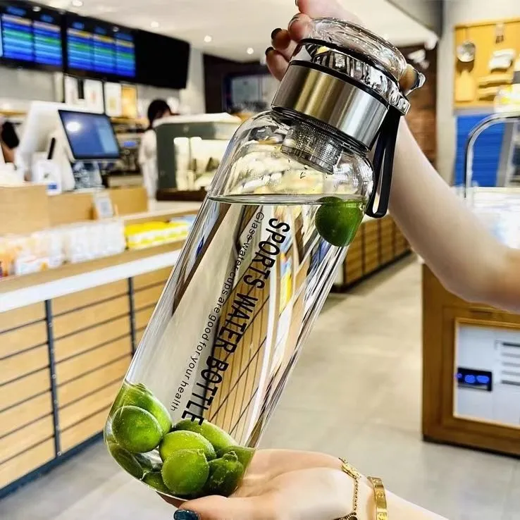 2025新款玻璃杯耐高温玻璃水杯大容量便携茶水分离水杯防爆玻