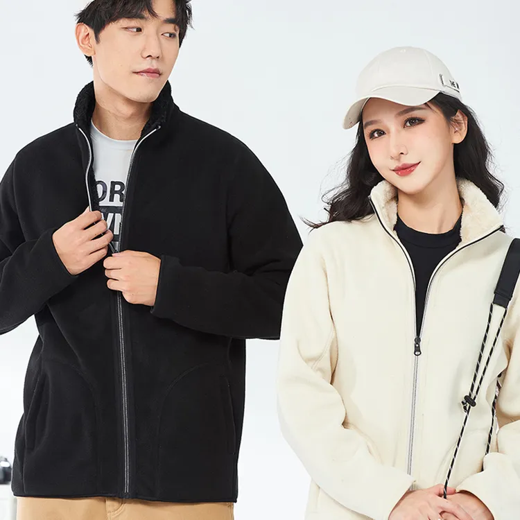 【退货补运费】秋冬情侣款正反两面穿双面绒摇粒绒外套Z1802-881