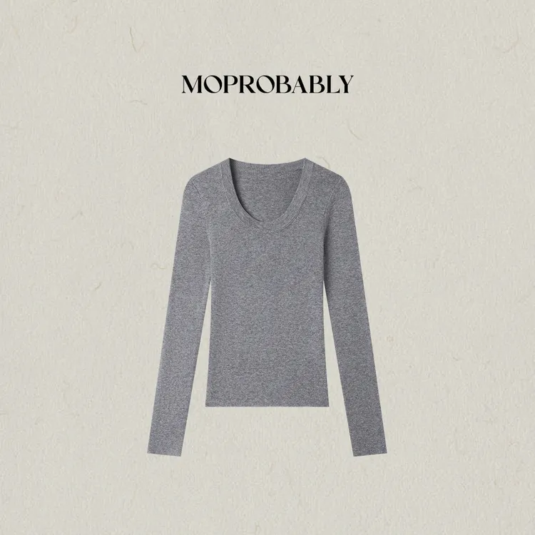 Moprobably李予诺「入门级」"绵羊毛"时尚套头打底针织衫L5476101