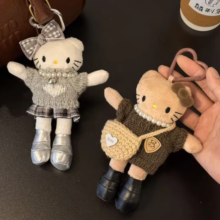可爱百搭长腿kitty包包挂件针织裙变装公仔秋冬背包挂饰钥匙扣女