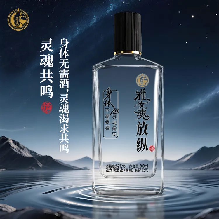 雅女魂新品雅女魂放纵系列52°适合送礼自饮高颜值瓶装酒52度