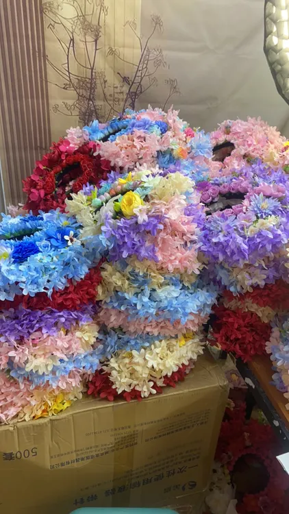 泉州浔埔簪花森系头饰新娘白色绢花发箍花环汉服婚礼ins花朵头箍