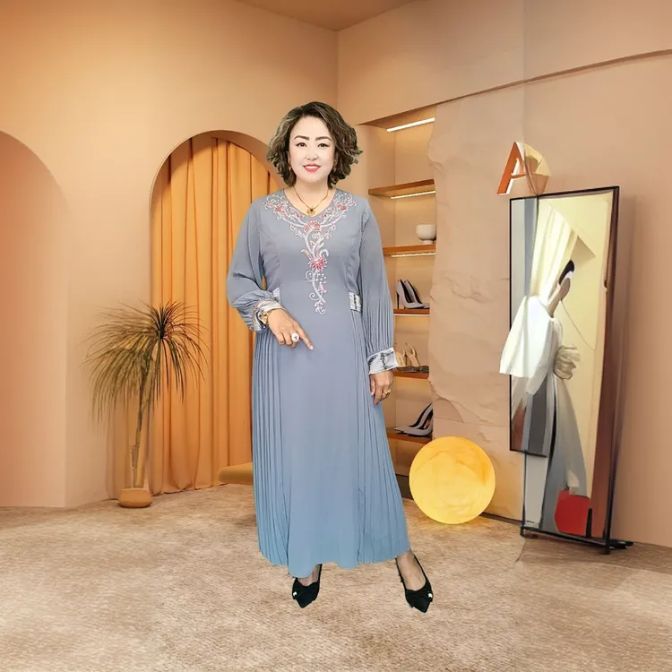 长袖正常版连衣裙不褪色