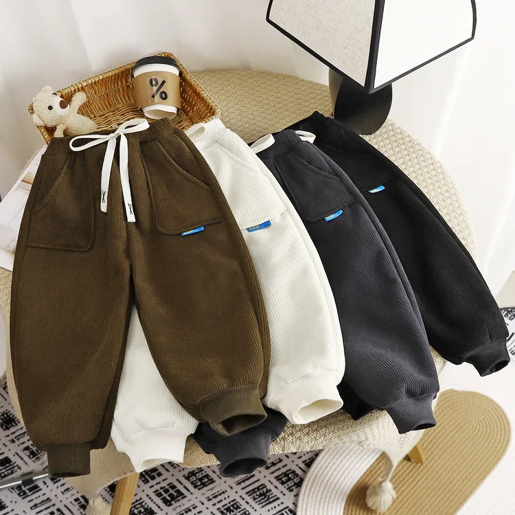 【加绒加厚】秋冬儿童加绒休闲裤保暖加厚童裤中大男女童欧棉绒卫裤