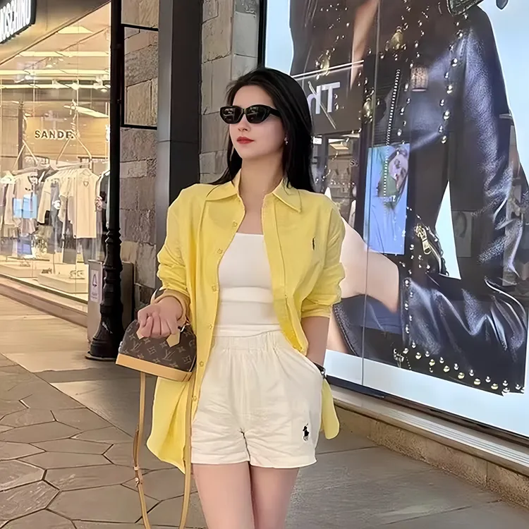 短裤子套装女2025夏季两件套简单大方巨好看防晒衬衫夏装一整套